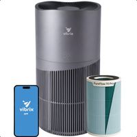 Vibrix PureFlow70 Pro Luchtreiniger - 70 m² - 6-in-1 Filter - Ionisator - Zwart