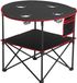 Latios Table de camping pliante - Table de jardin 72 x 72 cm - Tissu Oxford 600D - Imperméable - 4 porte-gobelets - Sac de transport inclus - Noir