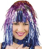 Boland Pruik Lurex - Unisexe - Synthétique - Mi-long - Lisse - Multicolore