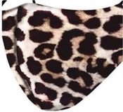 Merkloos / Sans marque Cepewa Gmbh 2x Beschermende mondkapjes met panterprint bruin - Katoen - Unisex - One size