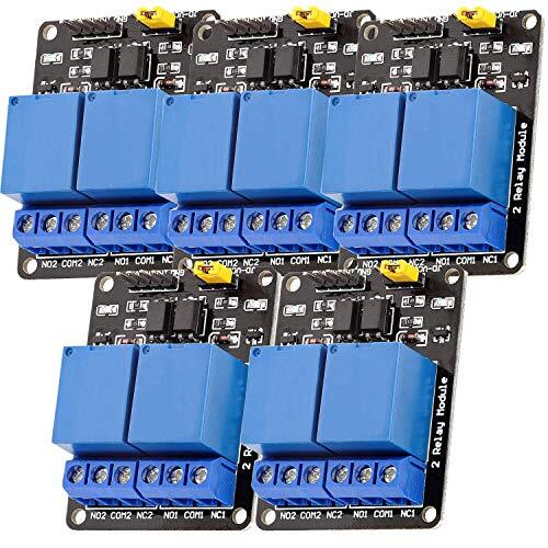 AZ Delivery 5 x 2-Relay Module 5V met Optocoupler Low-Level-Trigger compatibel met Arduino Inclusief E-Book!