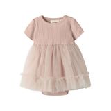 LIL' ATELIER BABY tule jurk oudroze