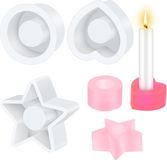 Unyqoos® set de 3 pièces de moules en silicone pour porte-bougies