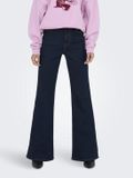 ONLY High Waist Flared Jeans Dark Blue Denim