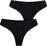 Björn Borg dames Soft Touch string (2-pack) - zwart