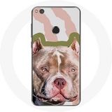 Maniacase Etui voor Huawei P8 Lite 2017 Bruine Pitbull Hond