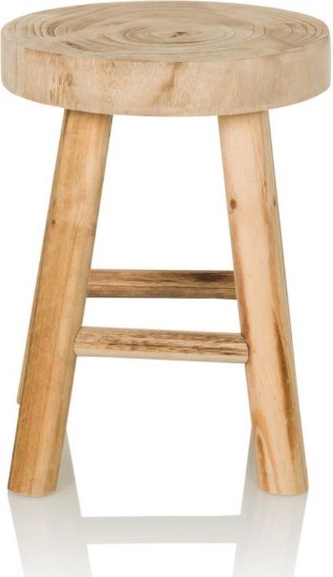 hjh LIVING RUSTIKO W Zitkruk - Bruin - 44x33x33 cm - Hout - Scandinavisch & Basic