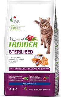 Trainer Natural - Salmon (sterilised) - Kattenvoer - 1,5 kg - Hoog Vleesgehalte
