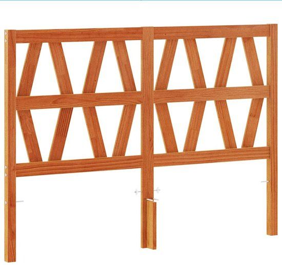 vidaXL Hoofdbord 135 cm massief grenenhout wasbruin