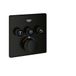 GROHE Grohtherm SmartControl 29126, thermostaat, 3 stopkranen, douchehouder, Rapido SmartBox, vierkant, matt black