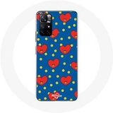 Maniacase Hoesje voor Xiaomi Redmi Note 11s 5G BTS Bangtan Boys BT21 TATA van V Bottom blauw