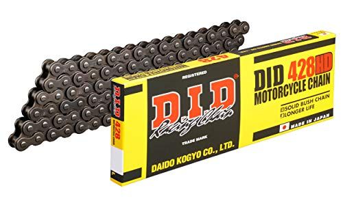 DID 428HD CHAIN (Black & Black) - Length: 126 links with clip joint (RJ)