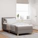 Maison Exclusive - Lit boxspring exclusif avec matelas et oreillers, tête de lit en tissu taupe, dimensions 190 x 90 cm