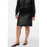 VERO MODA CURVE Plus Size imitatieleren kokerrok - zwart