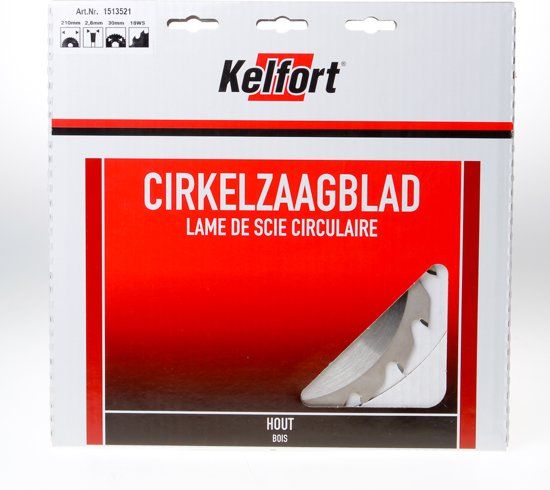 Kelfort Kelford zaagblad HM 210x30 16-tands - voor aluminium en plaatmateriaal geschikt voor Trespa