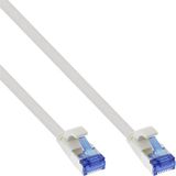InLine UFTP CAT6a flexibele platte netwerkkabel | TPE LSZH | wit | 15 meter