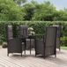 The Living Store Tuinset - Verstelbare Tuinstoel - 6 Persoons - Rotan - Zwart