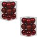 Othmar Decorations Boules de Noël - 24 pièces - Rouge - 6 cm