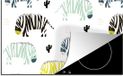 Merkloos KitchenYeah® Inductie beschermer 77x51 cm - Zebra - Multicolor - Inductie kookplaat accessoire