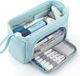 Étui Organizer - Grande trousse à crayons pour école, bureau et cosmétiques - Bleu clair
