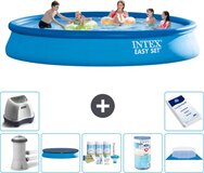 Intex Easy Set Zwembad - Rond - 457 x 84 cm - Blauw - Compleet Pakket