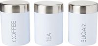 Premier Housewares Liberty Thee-, koffie- en suikerpotjes, set van 3, lichtblauw