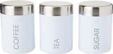 Premier Housewares Liberty Thee-, koffie- en suikerpotjes, set van 3, lichtblauw