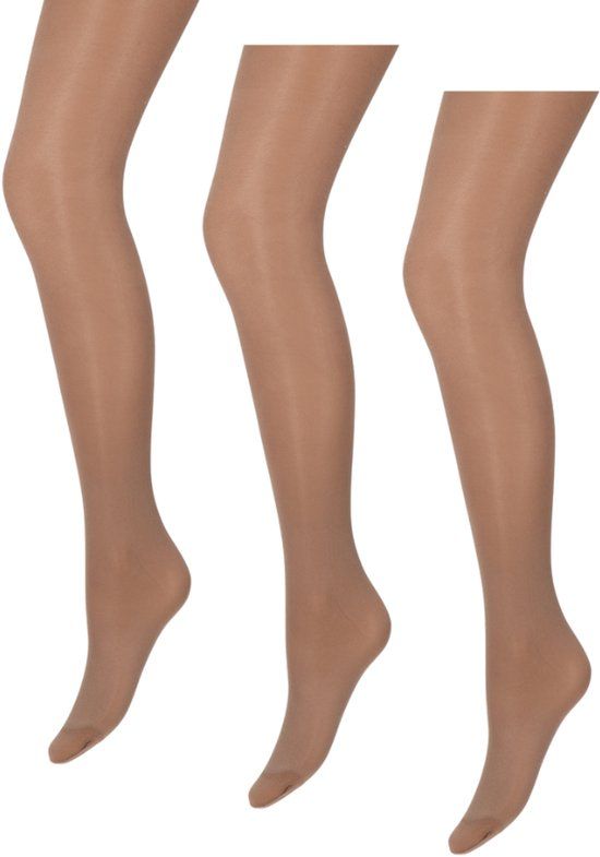Marianne Glanzende Dames Panty - 35 Denier - 3-Pack - Maat L/XL - Muskaat
