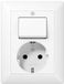 Jung AS Combinatieschakelaar Stopcontact Alp Wit - AS5576EUWW