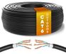 Câble Ethernet - 100 mètres - Cat6 - Extérieur - Noir