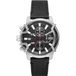 Diesel Griffed Herenhorloge Analoog Quartz Leer Zilverkleurig/Zwart