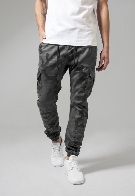 Urban Classics Camo Cargo Joggingbroek Mannen Zwart W34
