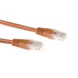 ACT IB4401 U/UTP CAT6A Patchkabel Bruin - 1 meter