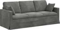 vidaXL Bank Donkergrijs Fluweel 198 x 78 x 80 cm