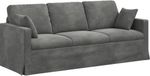 vidaXL Bank Donkergrijs Fluweel 198 x 78 x 80 cm