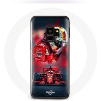 Maniacase Hoesje voor Samsung Galaxy S9 Formule 1 Sebastian Vettel F1 Driver Red