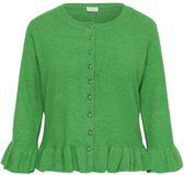KAFFE CURVE Damesvest Emmi katoen S bright green melange