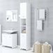 Maison Exclusive - Armoire de salle de bain, blanc, 30x30x183,5 cm, en panneaux de fibres de bois