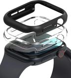 Ringke Slim Hoesje (2-Pack) Geschikt voor Apple Watch 11/10 series 42MM - Bumper Case - Lichtgewicht - Transparant & Matte Zwart