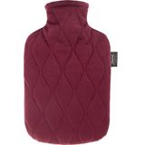 Fashy Warmwaterkruik 2,0 l met gewatteerde overtrek, bordeaux