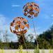 Merkloos Garden Decoration, Set of 2, Rust Decoration for Garden, Corten Steel, Garden Stake, Metal Flower Poppy, Rust, Garden Decoration, Rust, Trench Pot, Planter, Plant Plug, Natural Rust, Garden Plug