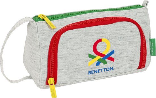 Schoolpennenzak Benetton Pop Grijs (20 x 11 x 8.5 cm)