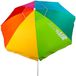 AKTIVE Grote strandparasol, UV50-bescherming, kantelbaar en in hoogte verstelbaar, stalen stang, Oxford-weefsel, 8 stangen, grote parasol, draagtas met handvat, 220 cm