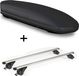 VDP Coffre de toit VDPMAA460 460L Noir mat verrouillable + Barres de toit VDP KING1 compatibles avec Opel/Vauxhall Mokka X (5 portes) à partir de 13