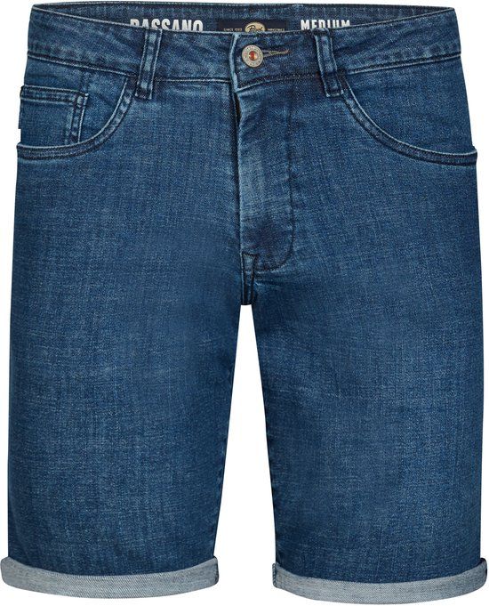 Petrol Industries Heren Bassano Regular Jeansshort Shockwave Blauw Maat L