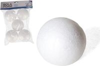 Gerimport Piepschuim hobby vormen DIY ballen - 5x - styropor bollen - 6 cm