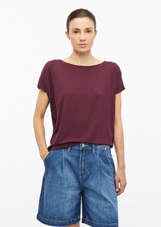 s.Oliver T-shirt Vrouwen Bourgondisch Rood Maat 40