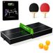 Tafeltennis enfants - Mini table de tennis de table - Pliable - 86 x 35,5 cm - Set avec 2 raquettes, 3 balles et filet