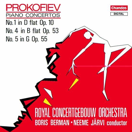 PIAS Nederland Chandos Records Boris Berman, Royal Concertgebouw Orchestra - Prokofiev: Piano Concertos Nos 1, 4 & 5 (CD)