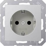 Jung A1520AL Wandcontactdoos Inzetstuk 1-voudig Aluminium